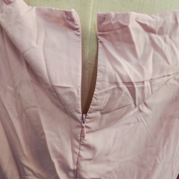 Off The Shoulder Lantern Long Sleeve Ruffle Tie Mini Romper, Light Pink - XL - Picture 8 of 10